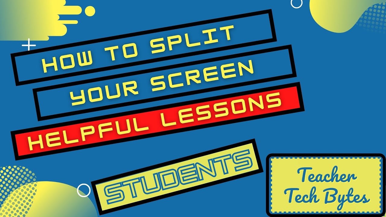 Student How To Split Your Screen YouTube