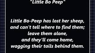 Little Bo Peep Lyrics Words Best Top Popular Favorite Sing Along Song Nursery Rhymes