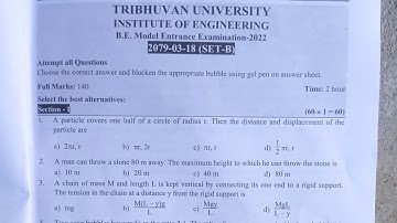 IOE Entrance Mock Test Questions With Solution Third Week