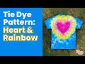 How to Tie Dye Symmetrical Shapes: Heart & Rainbow