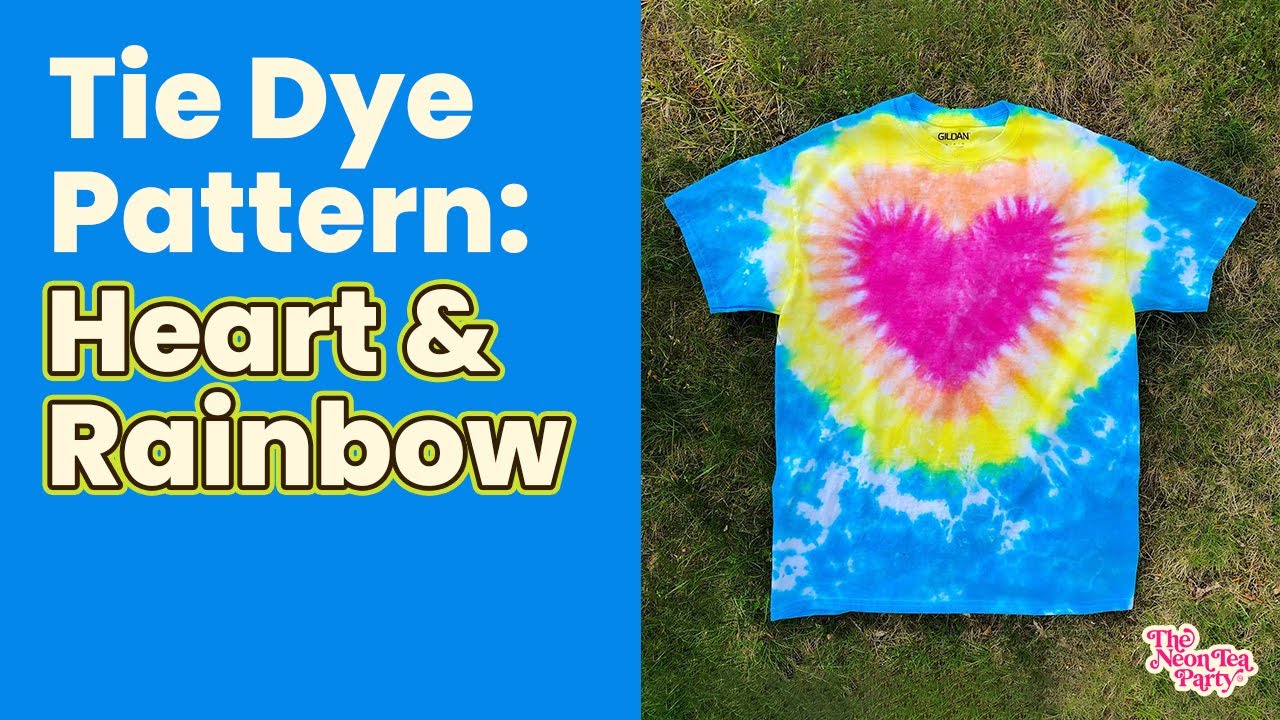 How to Tie Dye Symmetrical Shapes: Heart & Rainbow 