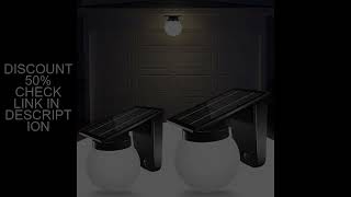 Solar Wall Lights Outdoor Adjustable Brightness Color IP65 Waterproof Solar Bulb Light for Garden Ya