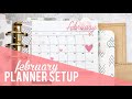 monthly planner setup | february | personal wide | van der spek b6 rings