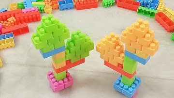 Satisfying DIY Trees/ASMR Building Blocks block game relaxation Lego #asmr#asmrsounds#buildingblocks