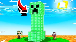 DESAFIO DO CREEPER DE LUCKY BLOCK VERDE NO MINECRAFT!!