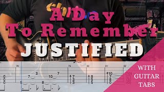 A Day To Remember- Justified Cover (Guitar Tabs On Screen)