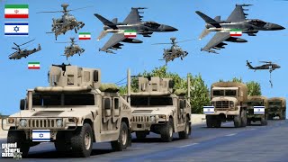 Iran vs Israel | Israeli Military Weapons Convoy vs Irani Fighter Jets & War Helicopters - GTA 5 Sim