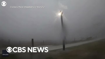 Texas couple feels "blessed to be alive" after diving into ditch during tornado