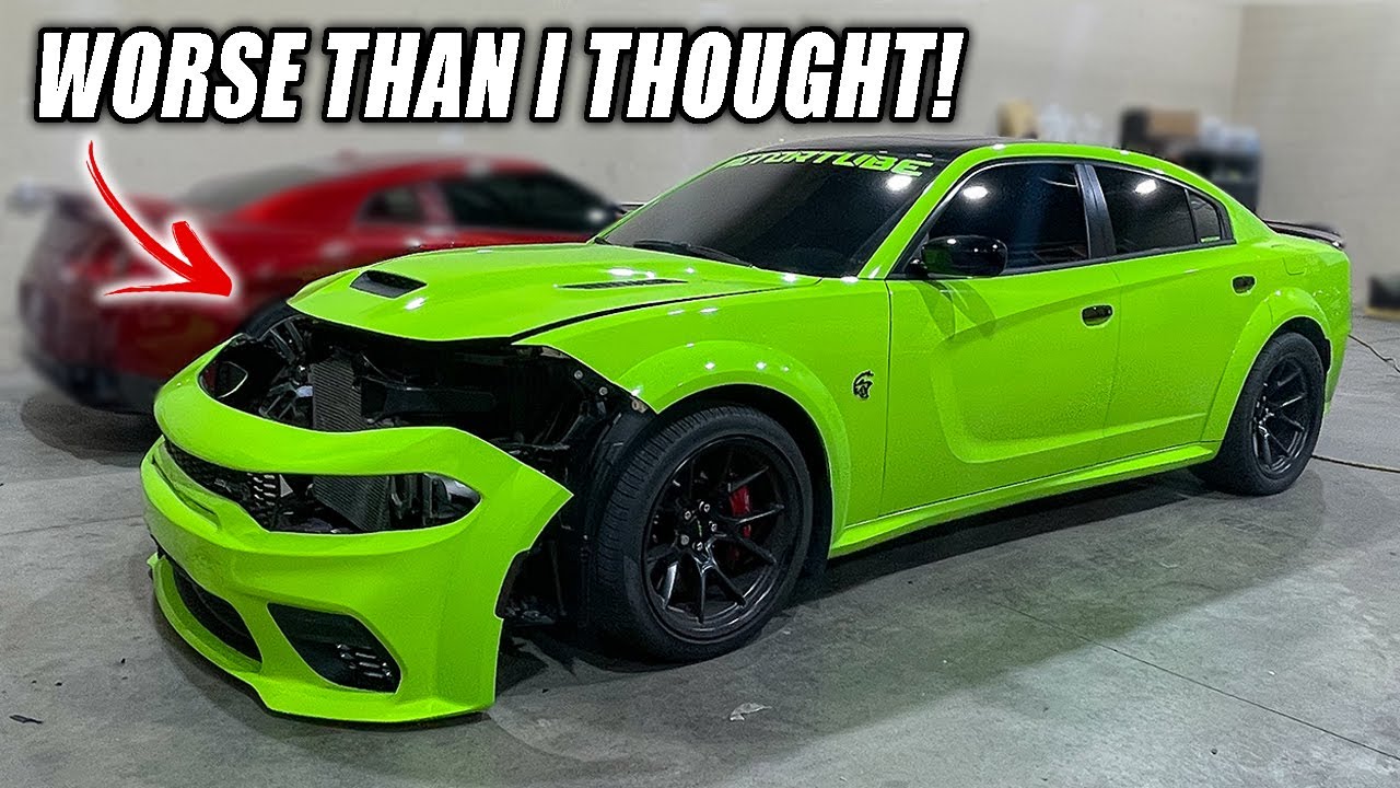 We Found More DAMAGES on my Charger Hellcat RedEye.. - YouTube