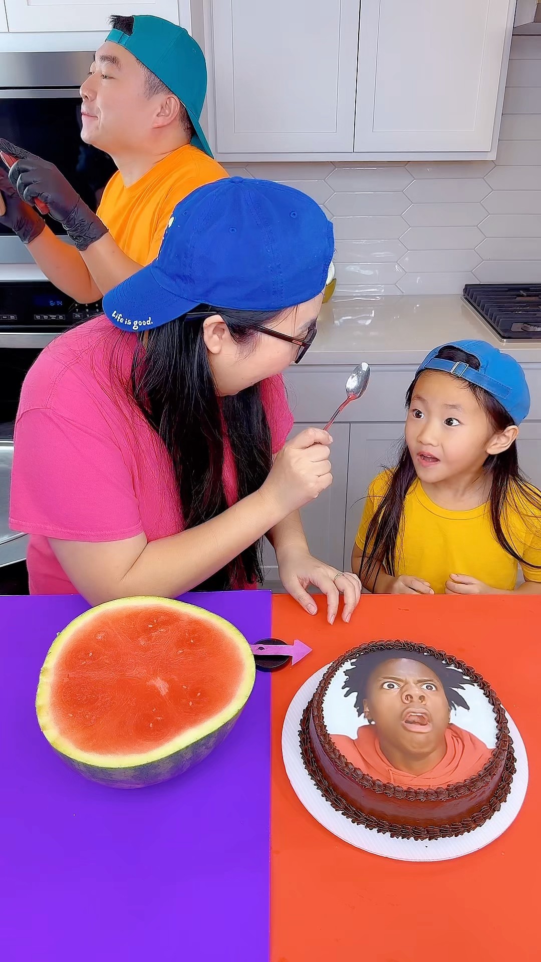 IShowSpeed cake vs Häagen-Dazs ice cream challenge!? #funny by Ethan Funny Family