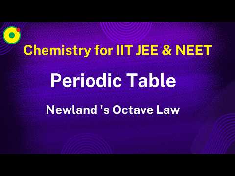 Periodic Table | Newland 's Octave Law-02 | by NV sir B. Tech. IIT Delhi