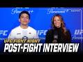 Jose Delgado reacts to split decision win over Andre Fili | Post-Fight Interview