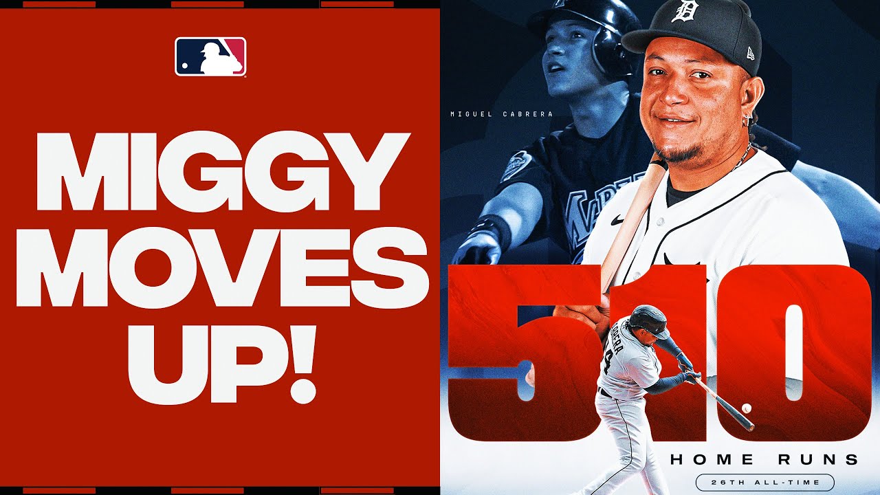 MIGGY MOVES UP! Miguel Cabrera continues to make history with career home run No. 510. 💪