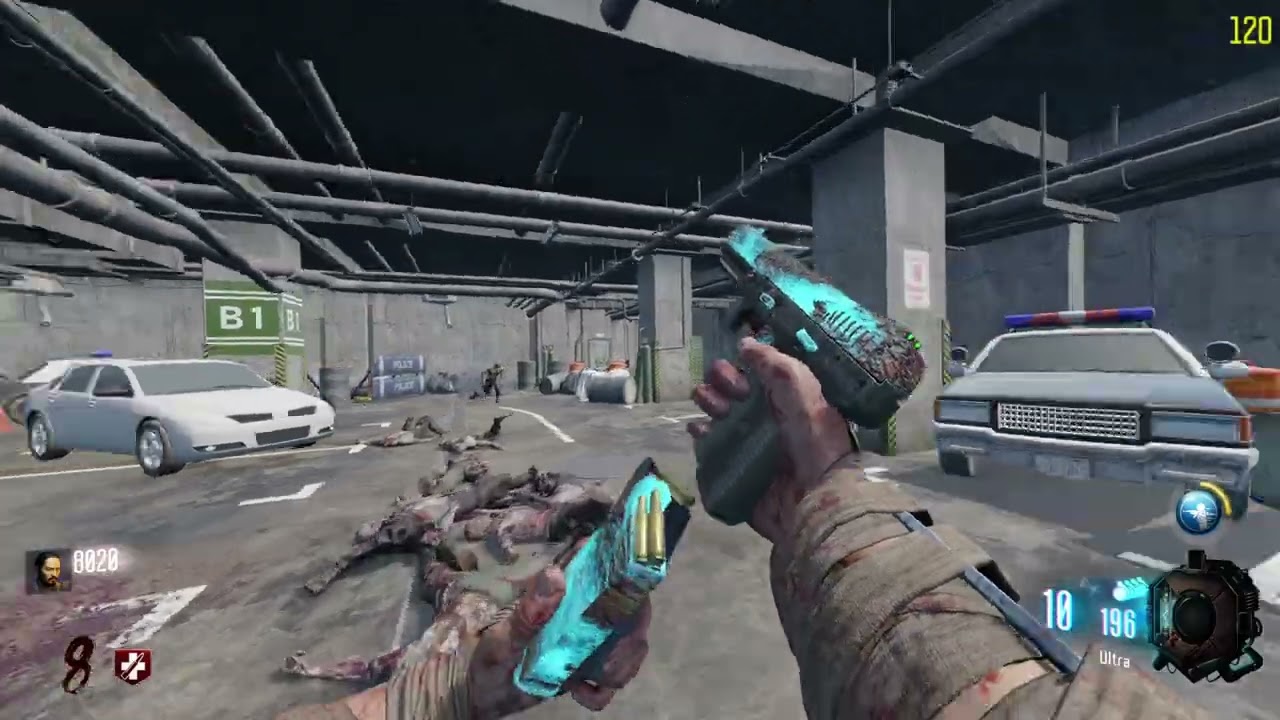 Resident Evil 2 - RPD Parking Lot (BO3 Custom Zombies Gameplay)