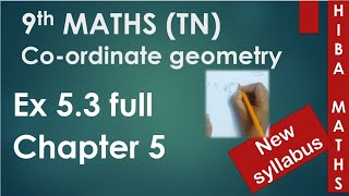 9th maths chapter 5 exercise 5.3 full answer coordinate geometry tn samacheer hiba maths