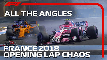 Opening Lap Chaos At Paul Ricard | All The Angles | 2018 French Grand Prix