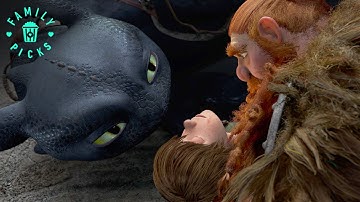 Toothless Saves Hiccup and Returns Him to His Family | How to Train Your Dragon