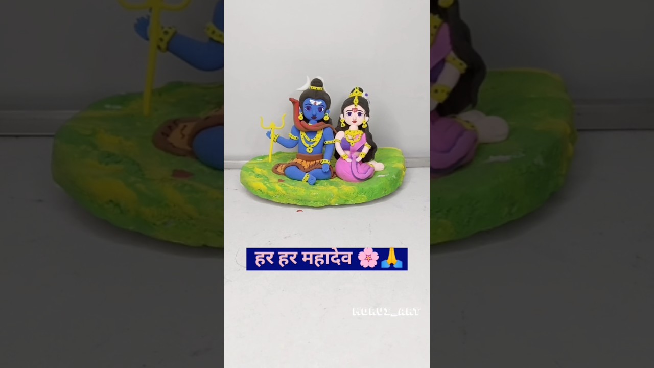 DIY Shiv Parvati idol 🌸🙏 Mahakal idol ❤️ 