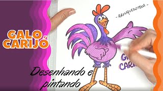 Galo CARIJÓ - Desenhando e pintando! #viral #galinhapintadinha #satisfying Drawing, Painting