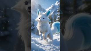 Realistic Alolan Vulpix in the Wild – A Majestic Arctic Fox Pokémon #pokemon #cute #animals #ai