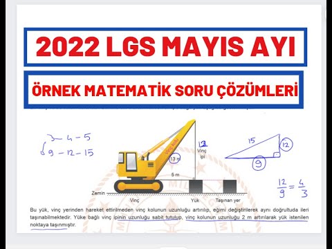 2022 LGS Mayıs Ayı Örnek Matematik Soruları Ve Açıklamalı Çözümleri