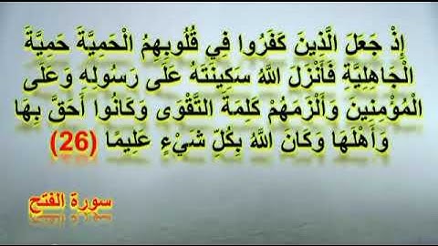 فأنزل الله سكينته على رسوله و على المؤمنين 30 دقيقة للسكينة وطمأنينة  من سورة الفتح