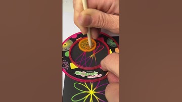 Scratch Art Spirograph #fun #satisfying #colors #art #funartclips