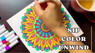 Colorful Relaxation: Sip, Color, and Unwind | Calming Coffee Coloring Session