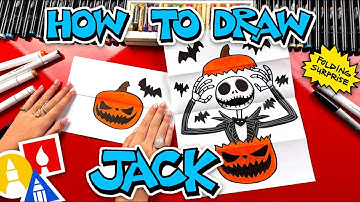How To Draw Jack Skellington Popping Out Of A Pumpkin