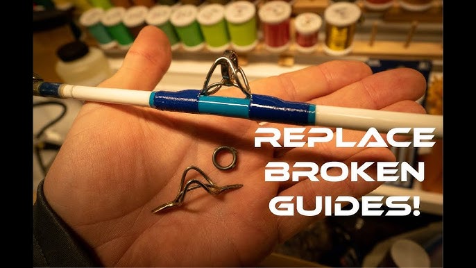How To Fix / Repair / Replace A Fishing Pole / Rod Eye Guides In Less Than  10 Minutes! 