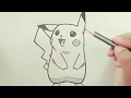 How to draw a sketch of a Pikachu