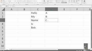 How to use the Justify Command  in Microsoft Excel 2013