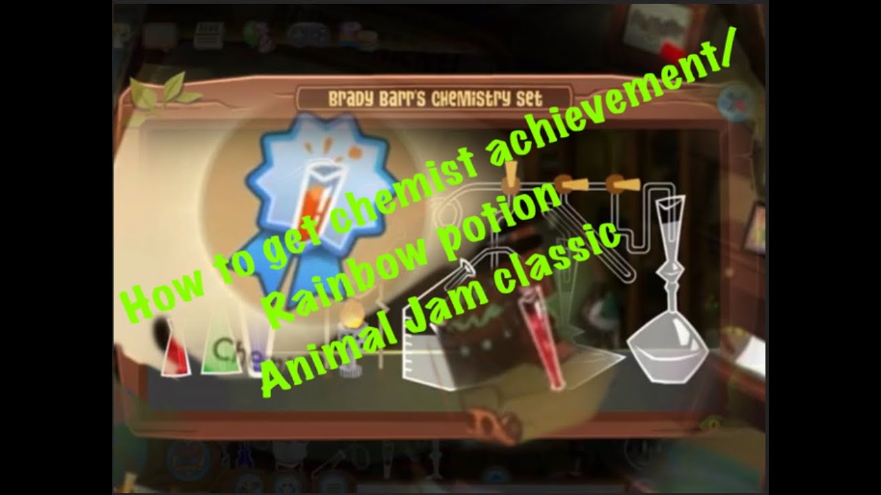 Making The Rainbow Potion In Brady Barr S Getting Chemist Achievement Animal Jam Classic Youtube