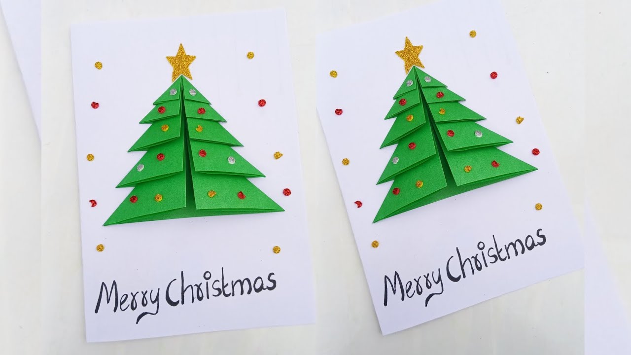 Christmas Greeting Card 🎄 | How to make Easy & Cute Christmas Card Idea ...