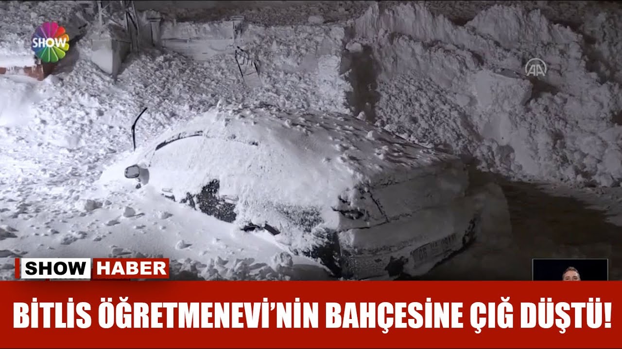 Bitlis Öğretmenevi'nin bahçesine çığ düştü!