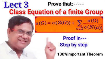 Class Equation of a finite Group | Class Equation | Group Theory
