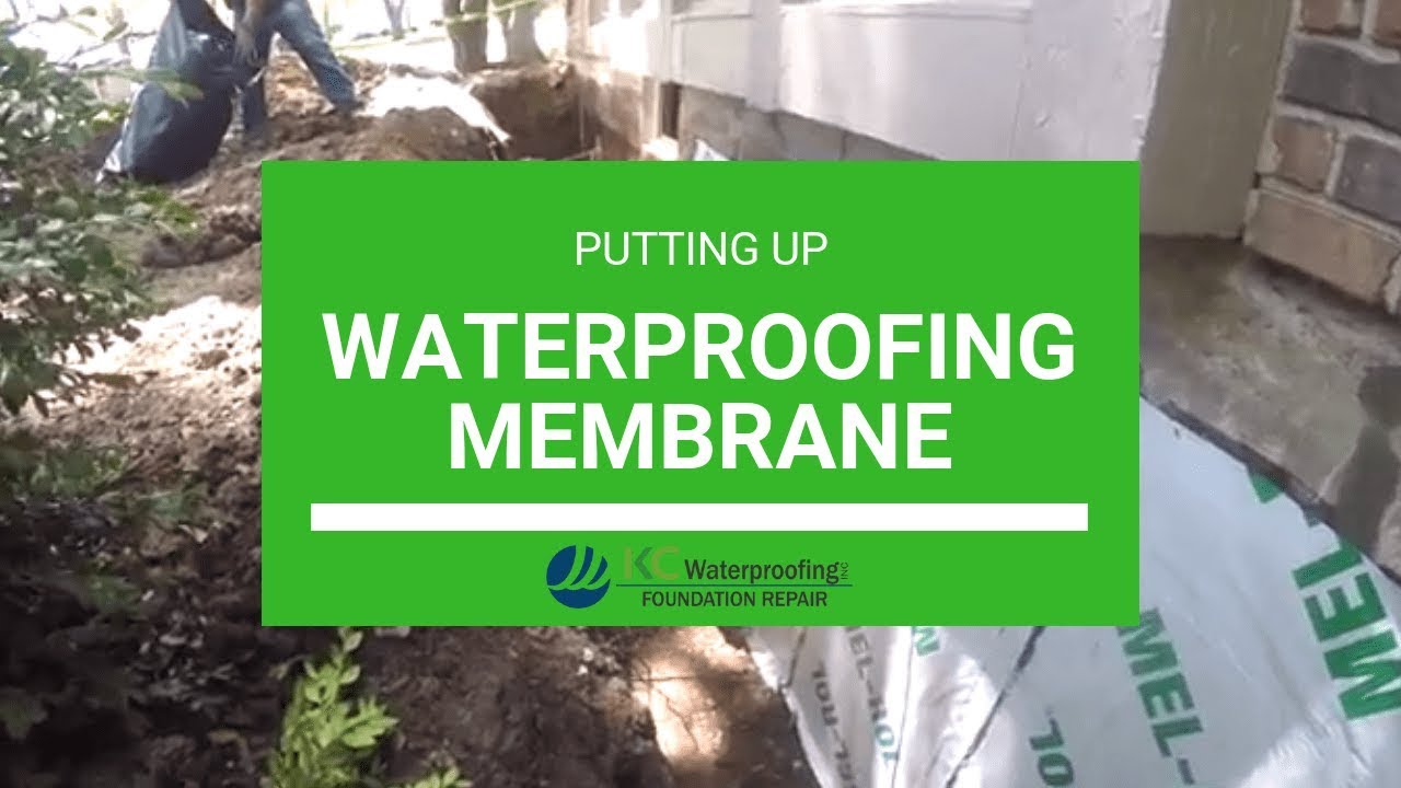 Putting Up Waterproofing Membrane | KC Waterproofing - YouTube