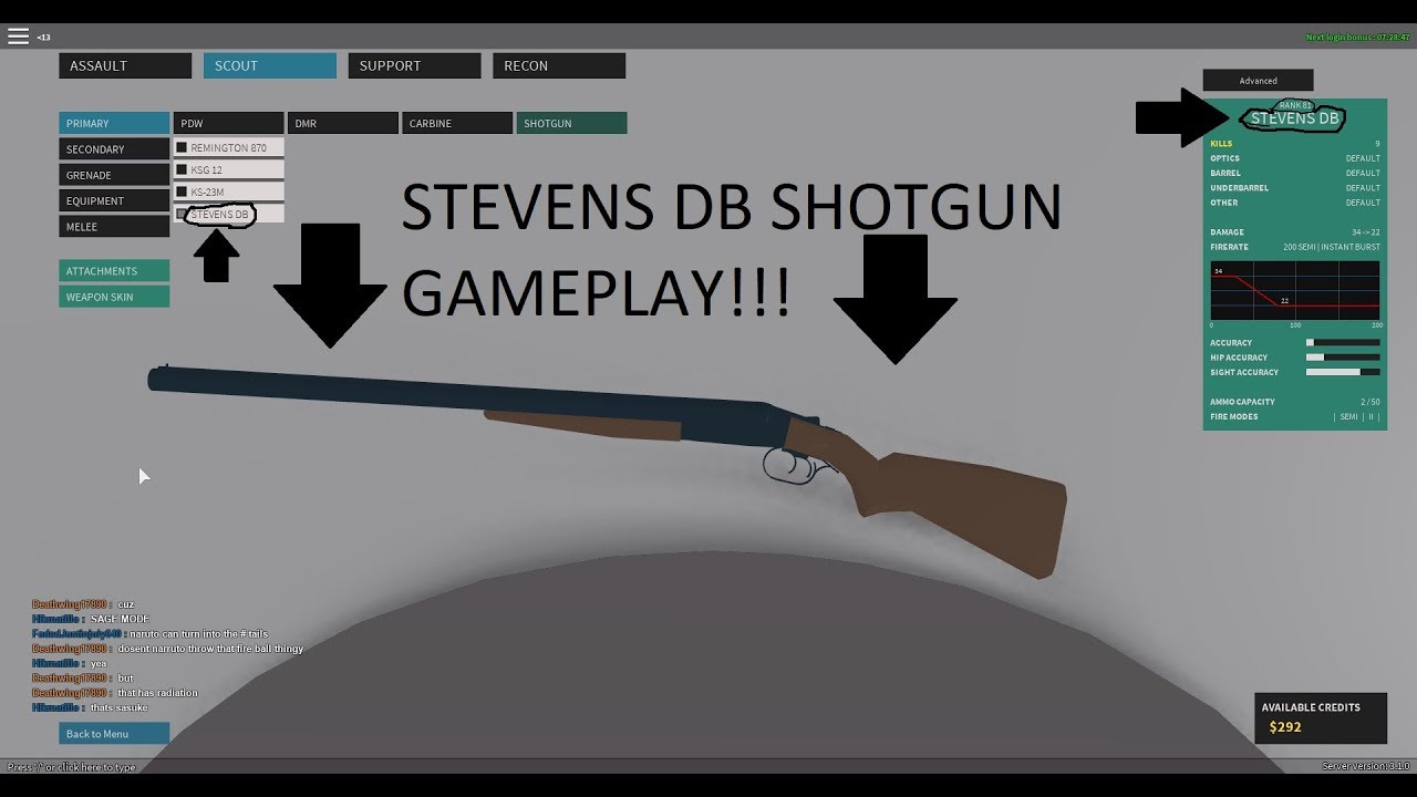 Phantom Forces Halloween Update Stevens Db Shotgun Gameplay By Tianocrissy - roblox phantom forces gameplay 2018