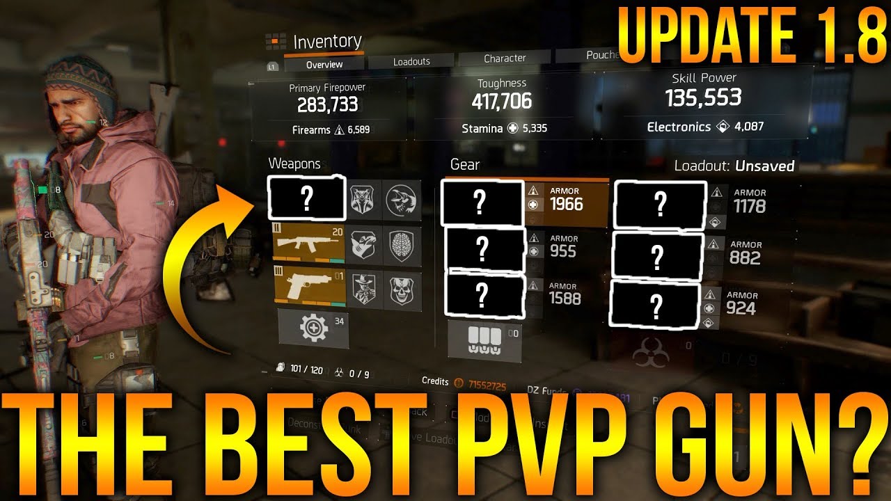 THE DIVISION 1.8 - BEST PVP GUN IN UPDATE 1.8 ? | HIGH RPM & HIGH DAMAGE | 35% CRIT CHANCE