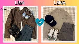 LISA OR LENA | HARD CHOICES: CLOTHES, ACCESSORIES, FOOD, BAGS, MAKEUP, ETC. 🐯🍄🌱💫🐾 @prettyboo_