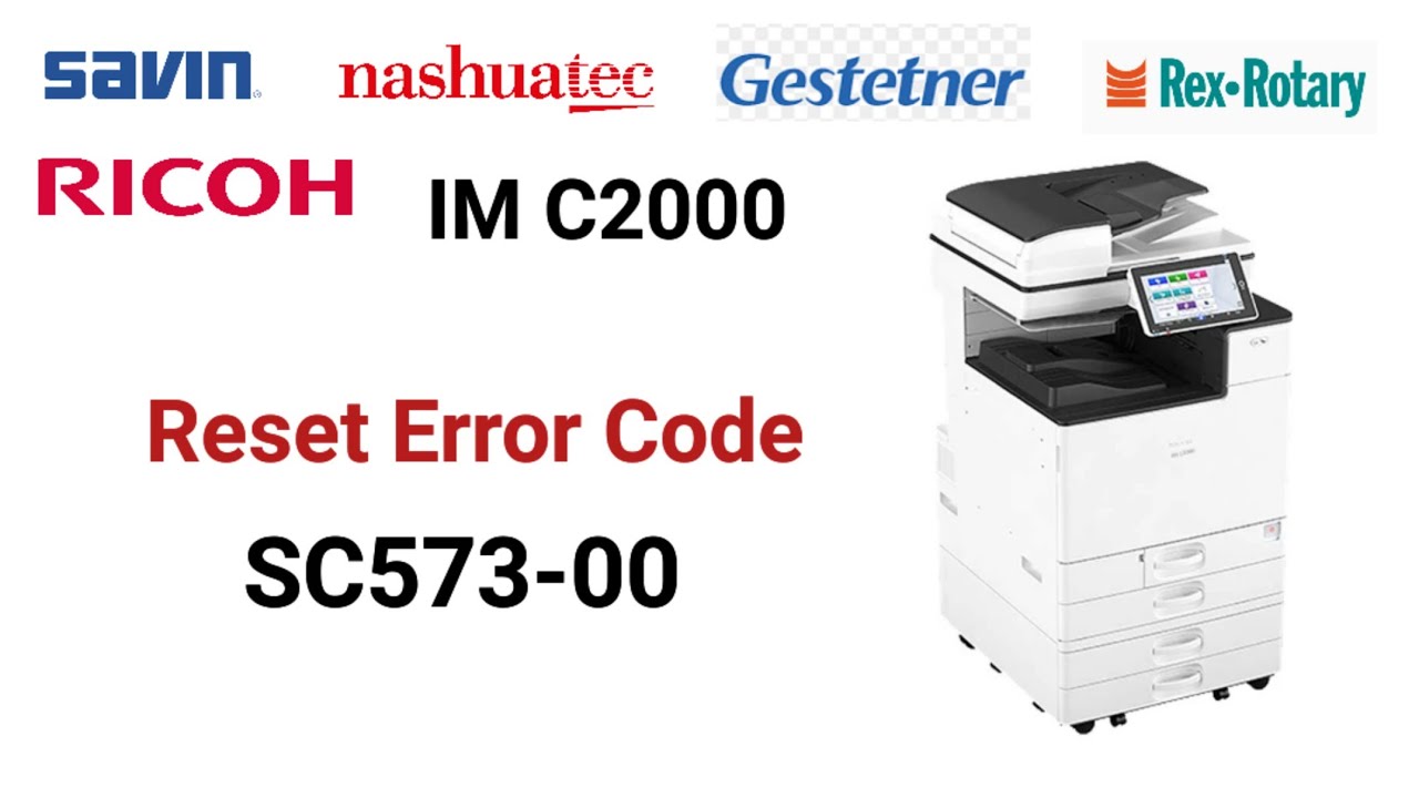 How to reset error code SC 573-00, SC542-00, SC 543-00, SC 552-00