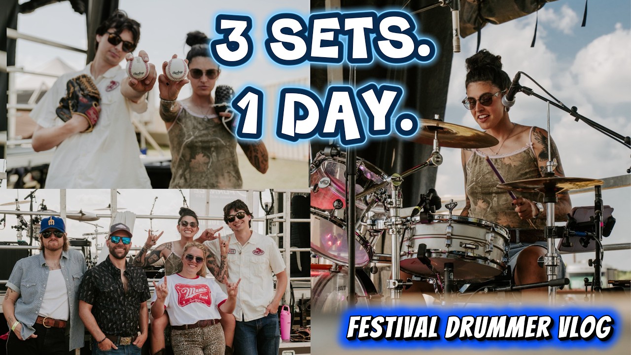 I Played 3 Sets in One Day at Freedom Fest Minnesota 🤯 | Touring Drummer Vlog