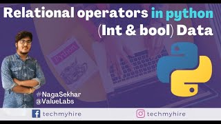 Famous Relational operators in python | Relational operators on Int and Bool data | python programing Net Worth