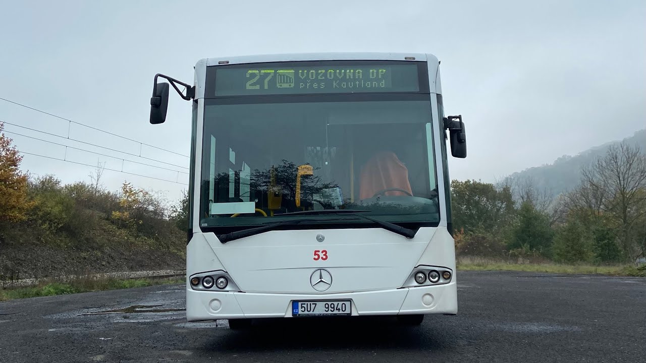 Jízda autobusem Mercedes-Benz Conecto LF #53 (Loud Voith Kickdown) DPmÚL na lince 27 [Video+Audio]