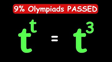 OLYMPIADS || How to Solve for t? || t = ? ||
