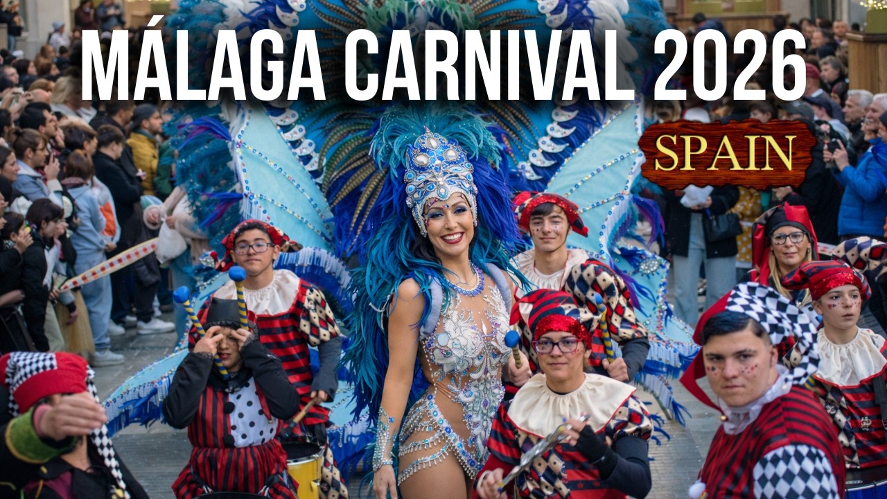 Carnival in MÁLAGA 🎭 | Grand Street Parade & City Celebration 4K