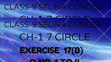 ICSE Ch-17 Circles Ex-17(B) Q. No. 1-4 From Selina Concise For ICSE Class 9 Math @jindalmathspoint
