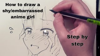 كيفية رسم فتاة انمي خجولة/محرجة (خطوة بخطوة!)