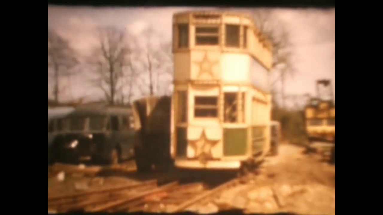 Blackpool tram 159 journey and arrival at the East Anglian transport museum.