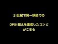21世紀で同一球団でのOPS1超えを達成したコンビがこちら